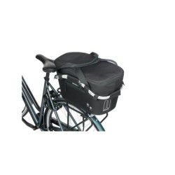 Basil Iso Carry All sort cykelkurv med MIK adapter – isoleret kurv med lynlåslåg og håndtag