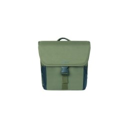 Taske sæt BASIL GO bag MIK 2.0 Grøn 29x15x34cm 32L Dobbel Pannier inklusiv MIK 2.0 adapter