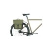 BASIL GO Double Bag MIK 2.0 grøn 32L, monteret på cykel