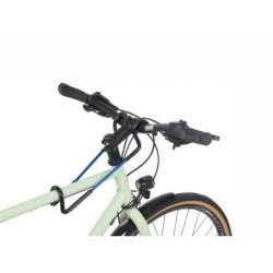 Cyclus styrholder  til fastholde styret under repation, om cyklen   er på gulvet eller i el-hejset.