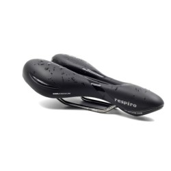 Sadel (unisex) fra Selle Royal model Respiro. 45° kørestilling, Royal Gel, Cool Cover, Scuff Guards, ventilation & ICS