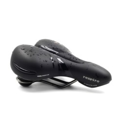 Sadel (unisex) fra Selle Royal model Respiro. 90° kørestilling, Royal Gel, Cool Cover, Scuff Guards, Elastome, ventilation & ICS