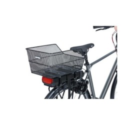 Basil Cento NX WSL cykelkurv sort – fastmontering bagpå, 45x31x21 cm