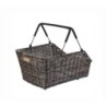 Basil Cento MIK 2.0 cykelkurv bag – rattan look med adapterplade og håndtag