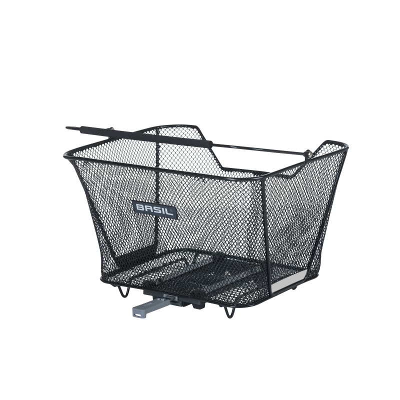 BASIL LESTO MIKkurv (bag) m. reflekterende sider Dimension: 32x41x27cm, Vol. 35 L, max bæreevne:  10 kg, Leveres med formonteret