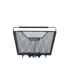 BASIL LESTO MIKkurv (bag) m. reflekterende sider Dimension: 32x41x27cm, Vol. 35 L, max bæreevne:  10 kg, Leveres med formonteret