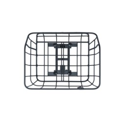 Basil Portland MIK bagkurv i sort aluminium med justerbar rem og MIK adapter - 25L