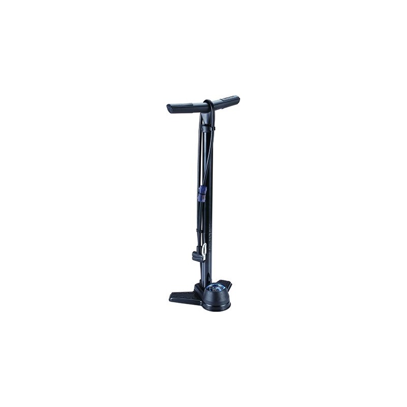 Fodpumpe BBB AirStrike matsort stål rør og fod m.manometer 11bar/160psi 2,5" dualhead 3.0  BFP-25 (8)