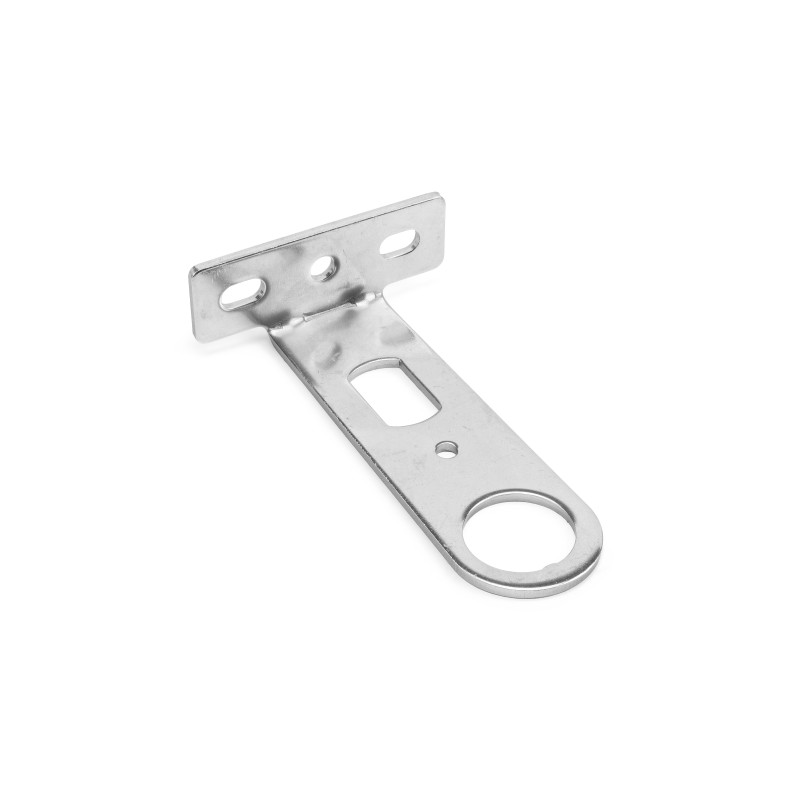 Kurvebeslag (sølv) til frontkurv ø25,5 mm (1") Lang model (96 mm), i rustfrit stål.