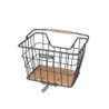 Kurv BASIL NORDLAND MIK 2.0 Sort front eller bag 40x32x30cm 23L bambusbund 33x23,5x19,5cm Inkl.MIK 2.0 adaper plade