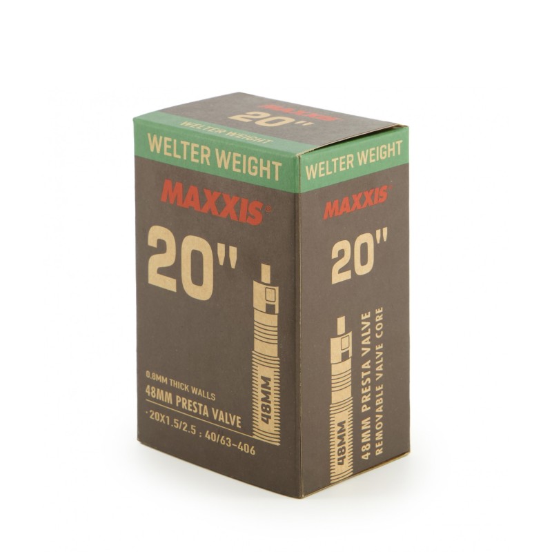 Slange Maxxis Cargo - 20X1,5/2,5 - FV48 mm. Tykkelse: 1,5 mm. vægt: 295 g. Specialudviklet til cargocykler.