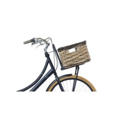 Kurv BASIL Dijon L flet natur grå/sort  49x36x27cm