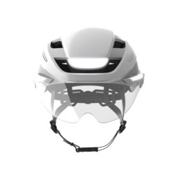 Lumos Ultra E-bike hjelm med MIPS (lunar white). Str. M/L (54-61cm). Cykelhjelm med integrerede lygter, blinklys og bremselys.
