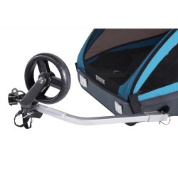 Thule Coaster XT cykelanhænger til børn – set fra siden med beslag monteret