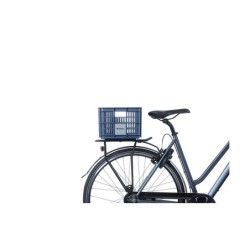Kurv BASIL CRATE str. M (blå), genanvendt plast Vol.: 40 L, 49,5x39,5x26,5 cm. kan mont. med MIK-AVS-uniklip eller Racktime adap