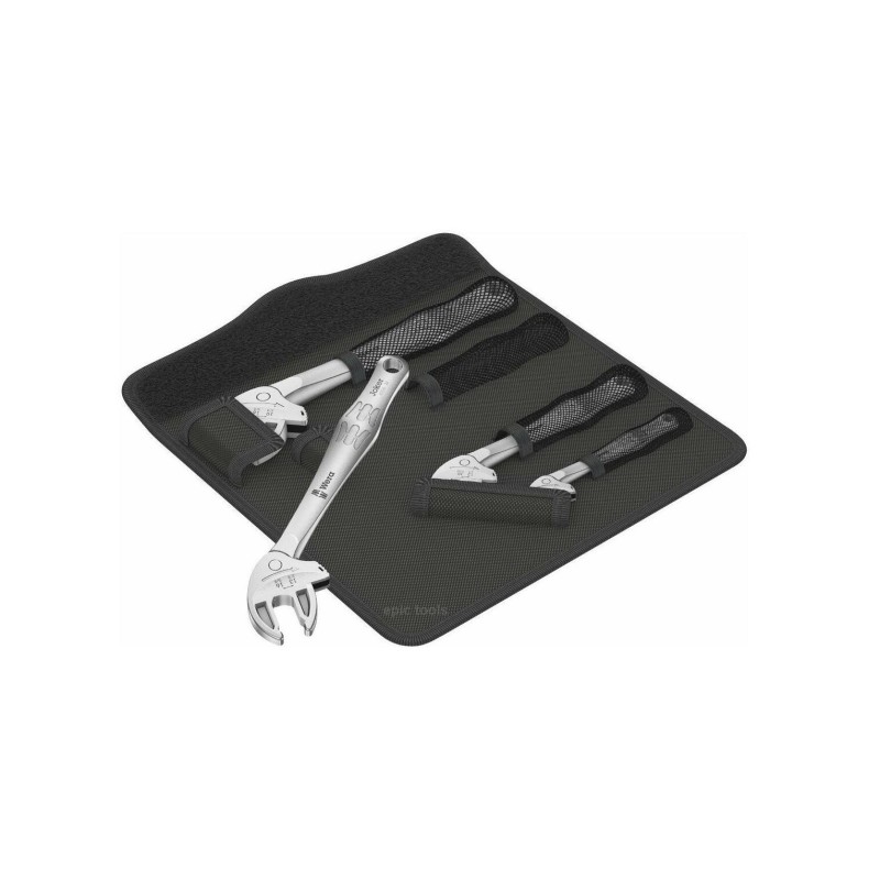 WERA Joker selvjusterende gaffelnøgle-sæt. 4 stk fra 7 mm til 19 mm ( Automatisk og trinløs griben.