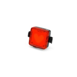 Lygte SMART LED SQUARE COB 81 baglygte. Genopladelig (USB-C). Montering med silikonestrop. Lygtens 81 COB LED former lyset som e