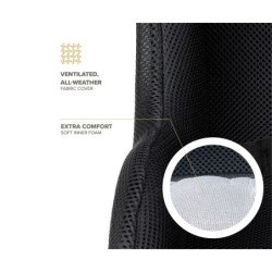 Barnestol Polisport til børn imellem 7-18 mdr. farve: Sort 5 punkts sele