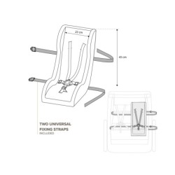 Barnestol Polisport til børn imellem 7-18 mdr. farve: Sort 5 punkts sele