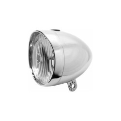 Lygte SMART, Retro look forlygte (krom), Front blink/fast lys, kommer med 2 X AA batterier  Farve: Sølv