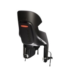 Bobike Exclusive Evolve maxi NY MODEL med affjedring. Farve: Sort, til montering på bagagebærer. Højdejustbar ryg & vippefunktio