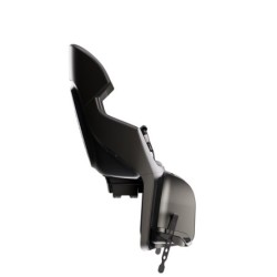 Bobike Exclusive Evolve maxi NY MODEL med affjedring. Farve: Sort, til montering på bagagebærer. Højdejustbar ryg & vippefunktio