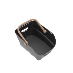 Kurv BASIL CENTO NEO MIK 2.0 Recycled synthetic Sort Bag 46x35x25cm inkl. MIK 2.0 adapter monteret