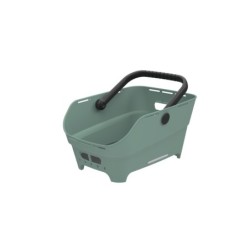 Kurv BASIL CENTO NEO MIK 2.0 Recycled synthetic inkl. MIK 2.0 adapter monteret Silver green Bag 46x35x25cm