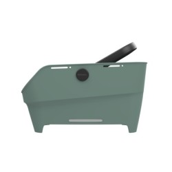 Kurv BASIL CENTO NEO MIK 2.0 Recycled synthetic inkl. MIK 2.0 adapter monteret Silver green Bag 46x35x25cm