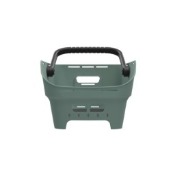 Kurv BASIL CENTO NEO MIK 2.0 Recycled synthetic inkl. MIK 2.0 adapter monteret Silver green Bag 46x35x25cm