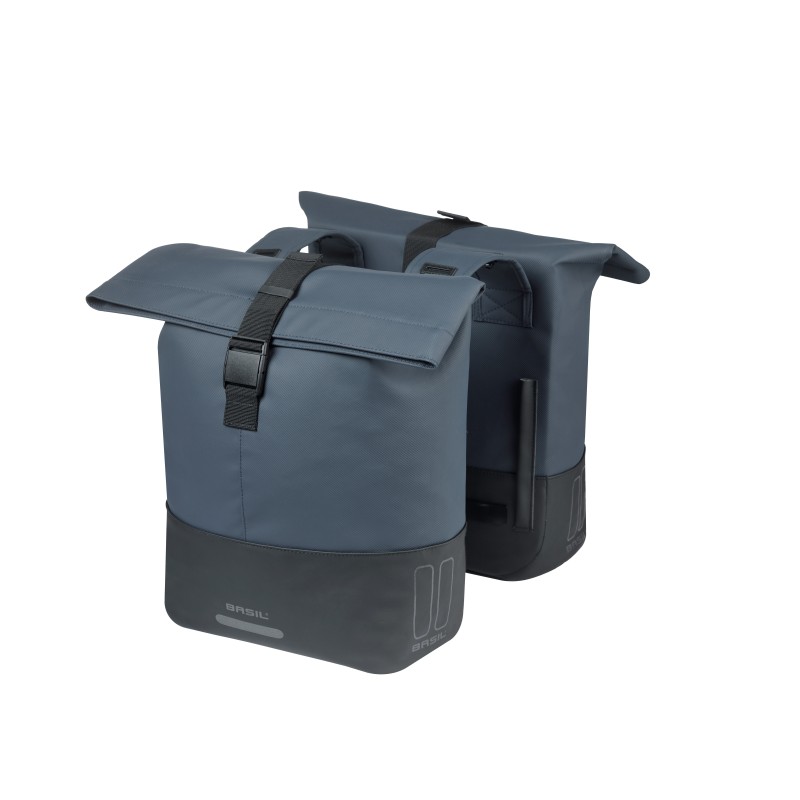 Taskesæt BASIL Cove double pannier bag, 28–32L, navy/black