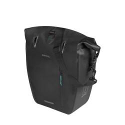 Taske Basil Rivo tarpaulin Waterproof Størrelse large MIK Hook (28x14x43 cm), vol. 25-31 L. Black