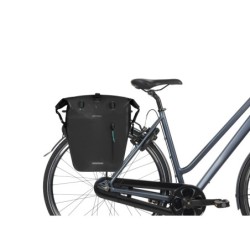 Taske Basil Rivo tarpaulin Waterproof Størrelse large MIK Hook (28x14x43 cm), vol. 25-31 L. Black