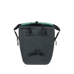 Taske Basil Rivo tarpaulin Waterproof Størrelse large MIK Hook Silver-grey/black (28x14x43 cm), vol. 25-31 L.