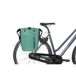 Taske Basil Rivo tarpaulin Waterproof Størrelse large MIK Hook Silver-grey/black (28x14x43 cm), vol. 25-31 L.