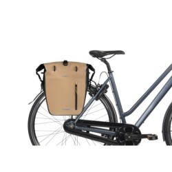 Taske Basil Rivo tarpaulin Waterproof Størrelse large MIK Hook Sand/black (28x14x43 cm), vol. 25-31 L.