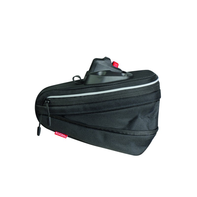 Klickfix Bikepack Sport Exspandable sadeltaske. 11x24x9/16 cm, 1-2 L, vægt: 500 g. Tasken leveres  inkl. click-on contour adapte