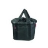Reisenthel BIKEBASKET (sort/sort) til styradapter.  Lavet af genanv. materialer (plastikflasker).  Indre rum m. lynlås, aftageli