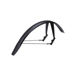 Bagskærm BBB DiscGuardPlus til bag, passer til dækbredde 42-57 mm. Skånsomt gummi- belagt beslag. Skærmen er velegnet til Gravel