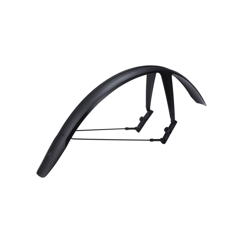 Bagskærm BBB DiscGuardPlus til bag, passer til dækbredde 42-57 mm. Skånsomt gummi- belagt beslag. Skærmen er velegnet til Gravel