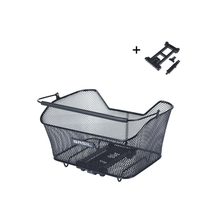 Kurv BASIL BASE M MIK 2.0 Sort Bag 35x43x24cm Inkl.MIK adapter på kurv
