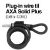 AXA Solid Plus + Batterilås til Promovec batterier montert i bagagebære.  Inkl. 2 nøgler.