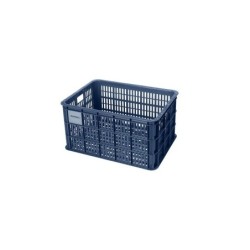 Kurv BASIL CRATE str. L (blå), genanvendt plast Vol.: 40 L, 49,5x39,5x26,5 cm. kan mont. med MIK-AVS-uniklip eller Racktime adap