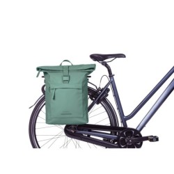 Taske Basil Broklyn silvergreen Waterproof Størrelse medium MIK Hook (32x14x40 cm), vol. 17 L.