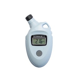 Trykmåler Schwalbe AIRMAX PRO lyseblå max 10bar 145psi passer til SCV/FV/DV/AV adapter til Clik Valve SCV