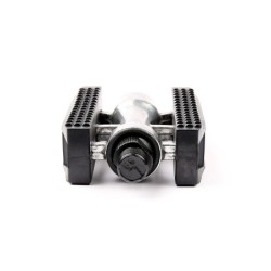 Pedal (sort) af aluminium og PVC. Med kuglelejer og Boron stålaksel. Til 9/16" gevind - OEM pakning