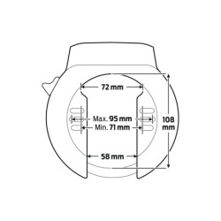 lås AXA Atlas sort - ringlås m. plug-in system. Leveres uden bolte. safety level 14. 58mm brede. Låsen er VAREFAKTA GODKENDT.