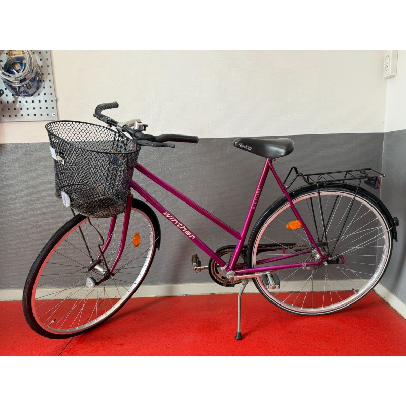 Dame Winther cykel lilla med kurv