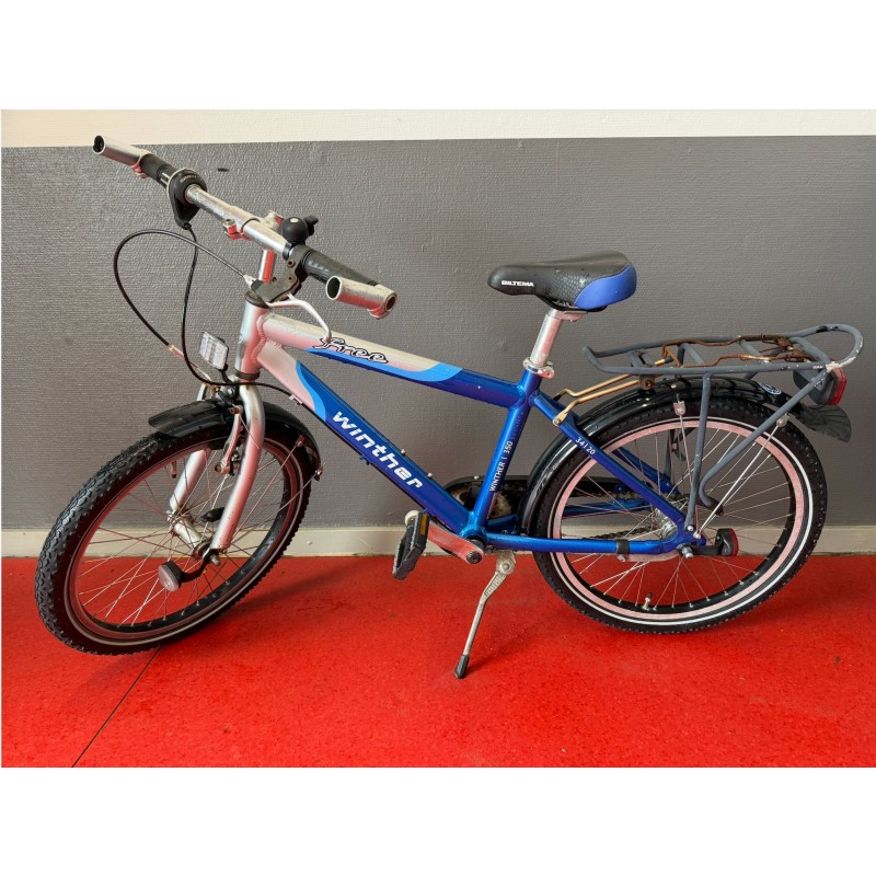 Børne cykel Winther 20" blå/sølv
